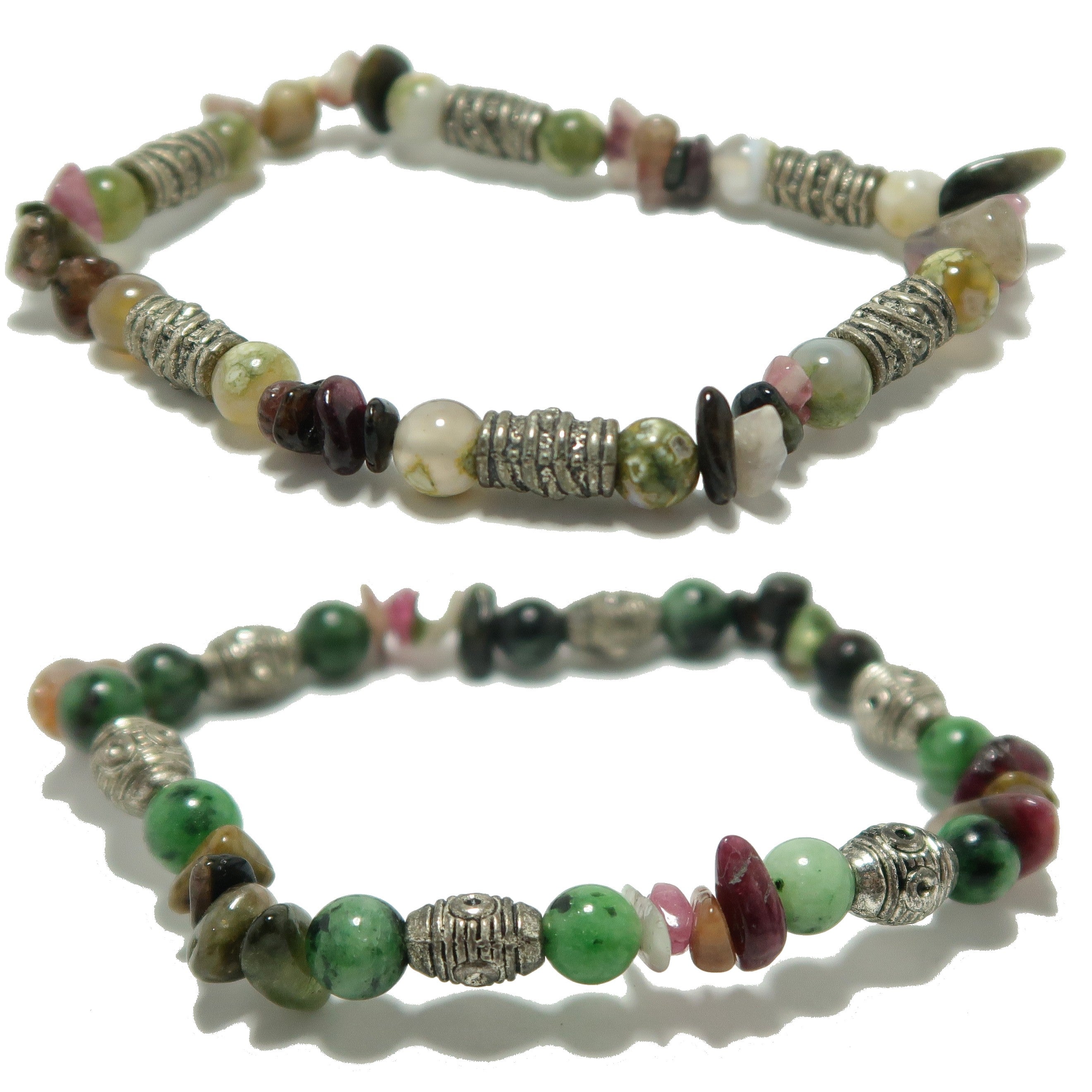 Crystal Fun Bracelet Set: Multi-Gemstone Eclectic Energy