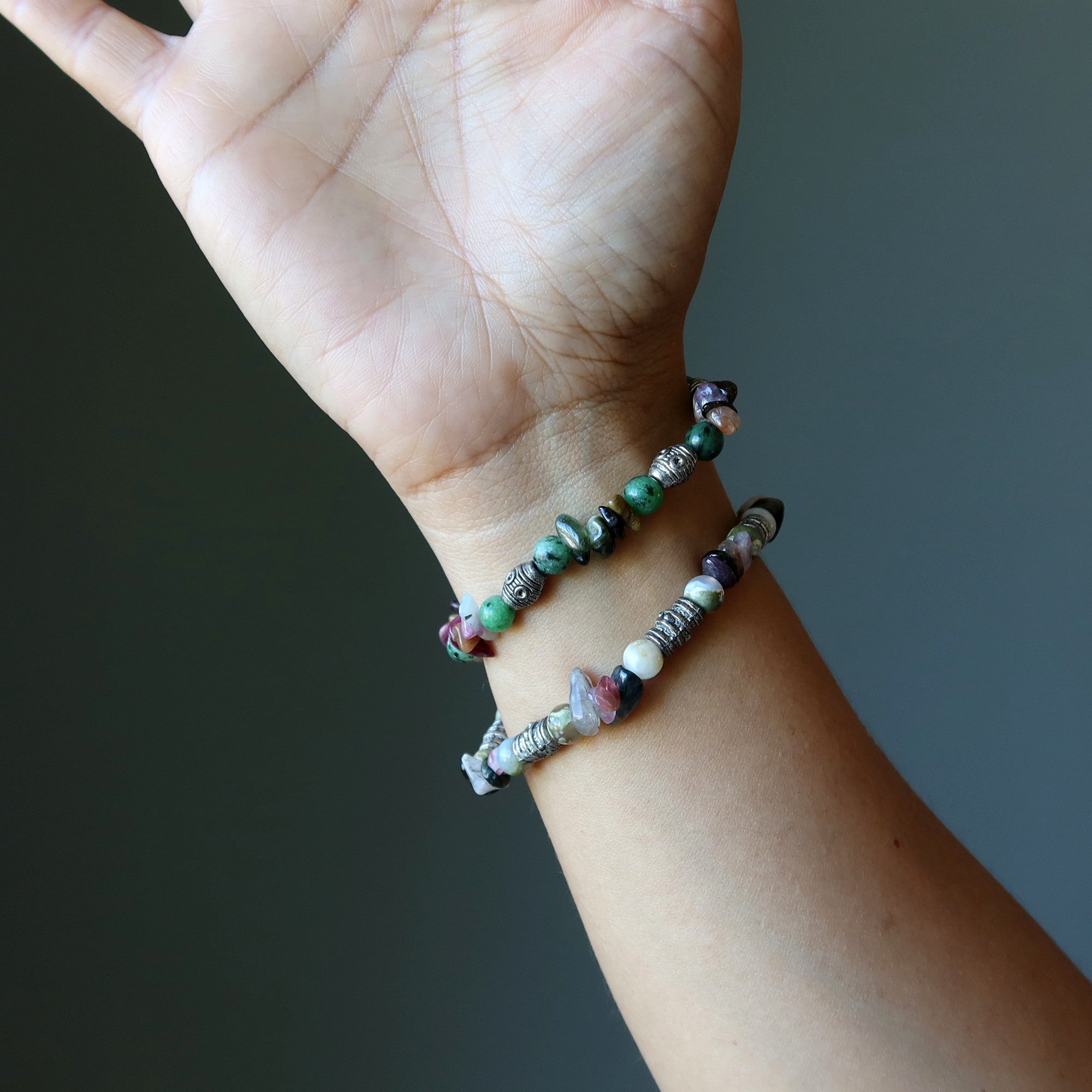 Crystal Fun Bracelet Set: Multi-Gemstone Eclectic Energy