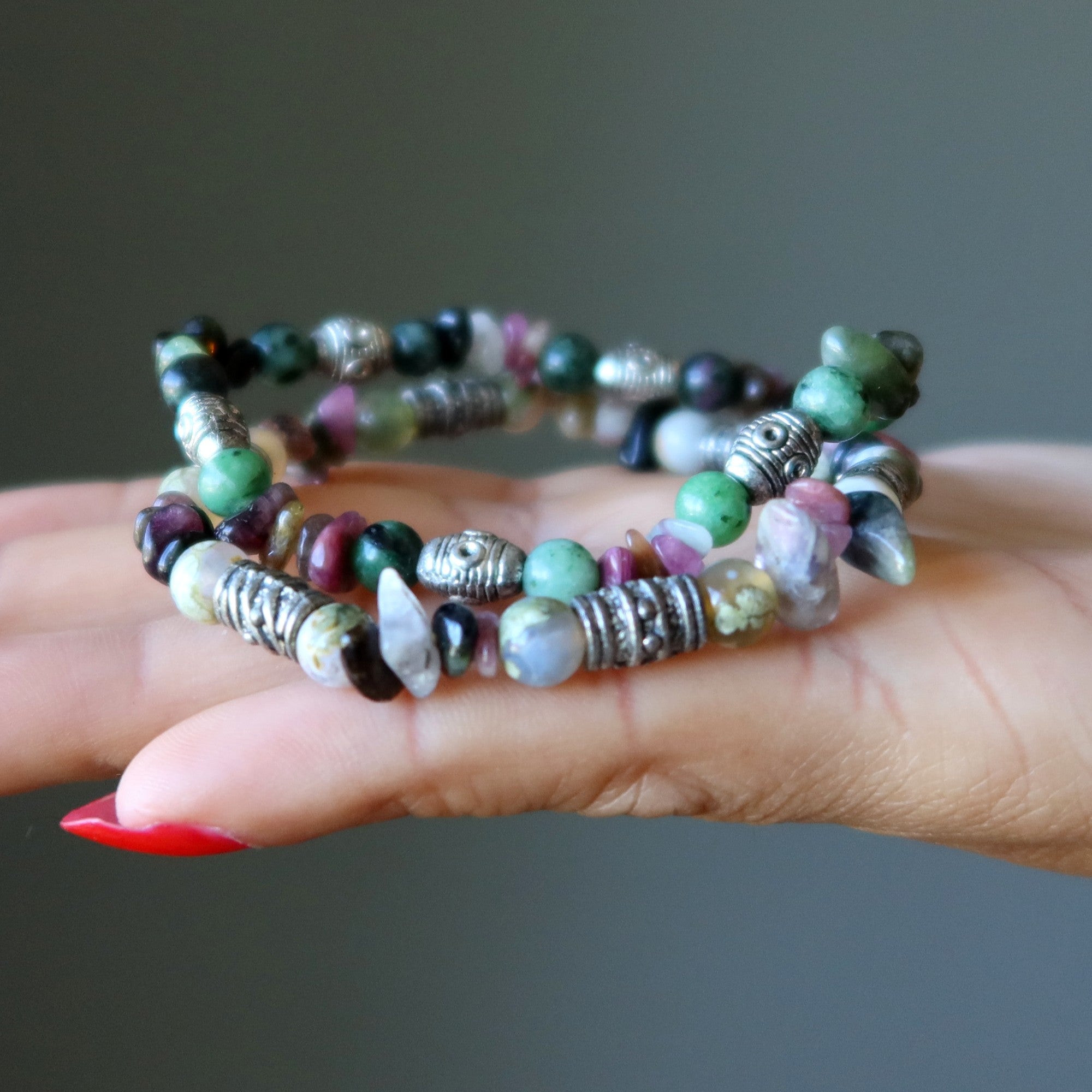 Crystal Fun Bracelet Set: Multi-Gemstone Eclectic Energy