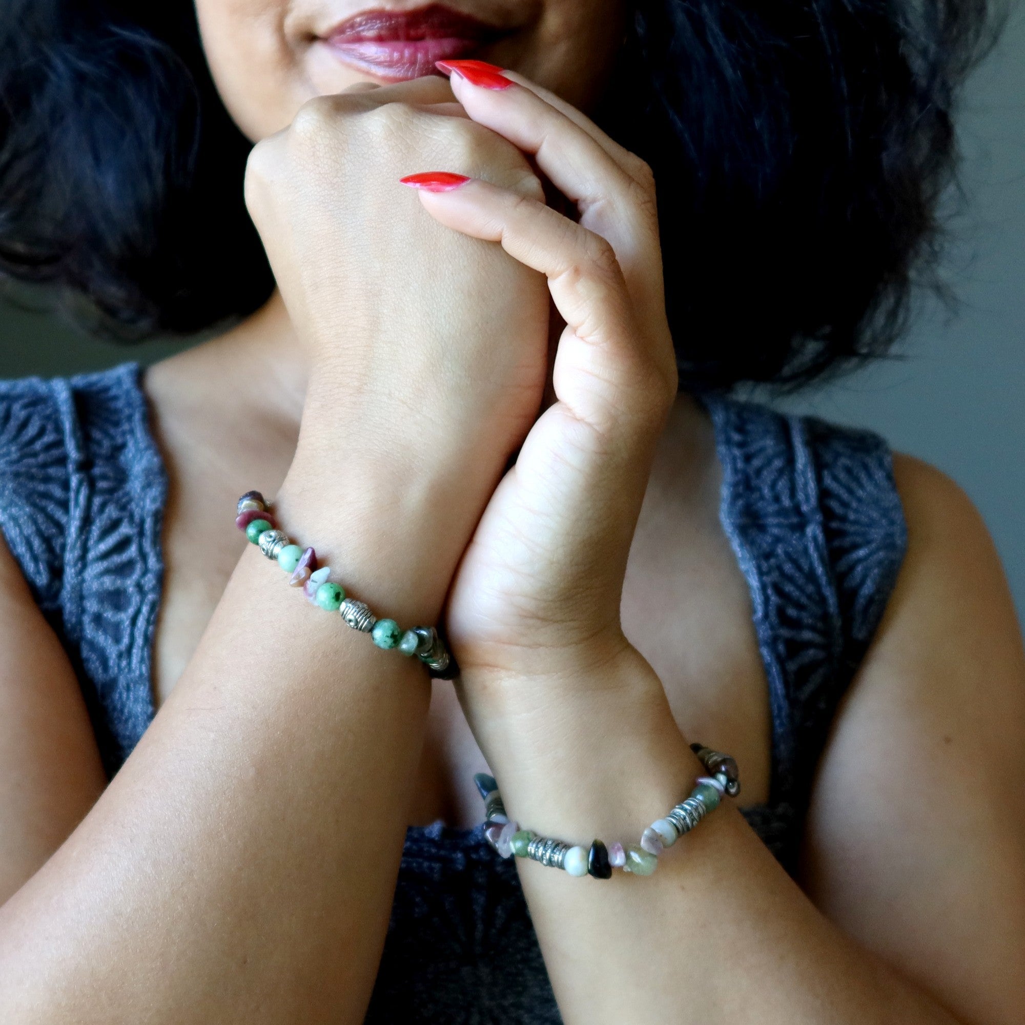 Crystal Fun Bracelet Set: Multi-Gemstone Eclectic Energy
