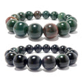 Ensemble de bracelets Crystal Earth : Héliotrope et Obsidienne arc-en-ciel