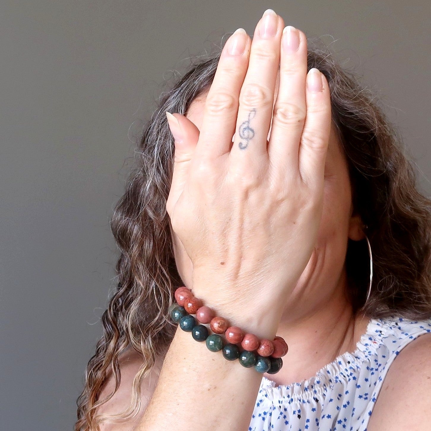 Crystal Holiday Bracelet Set: Red Jasper & Green Bloodstone
