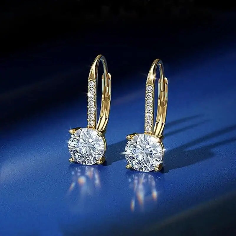 Boucles d'oreilles clous en moissanite 1 carat, argent sterling 925, unisexes, rétro classique, pour mariage