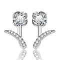 Boucles d'oreilles clous en diamant Moissanite, argent sterling 925, pour mariage ou fiançailles