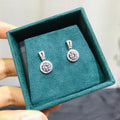 Moissanite Drop Earrings 925 Sterling Silver 1 Ct GRA Bridal Wedding Engagement