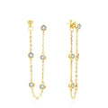 Boucles d'oreilles clous rondes en moissanite 3,5mm D/VVS1 en argent sterling 925