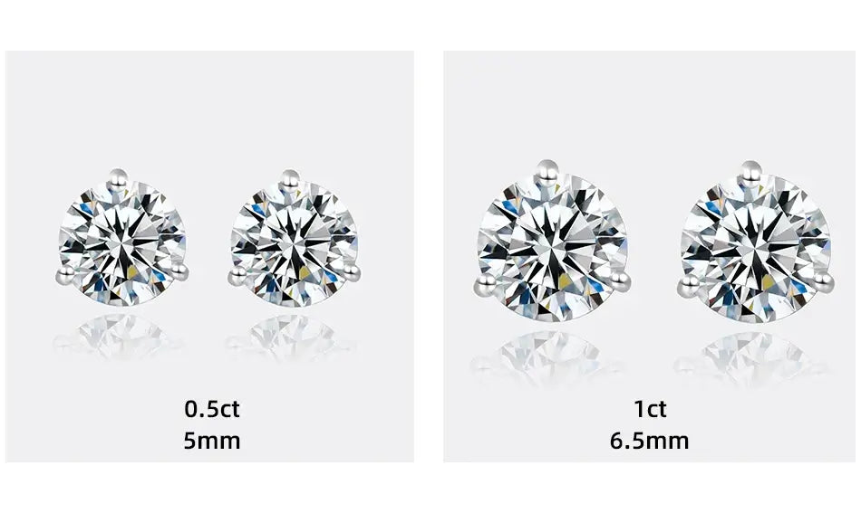 Moissanite Ohrstecker 925er Sterlingsilber Kleine Klassische Koreanische Mode Geschenk