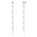 Boucles d'oreilles clous en moissanite 2 carats, couleur D, coupe ronde VVS1, pompon en argent sterling 925