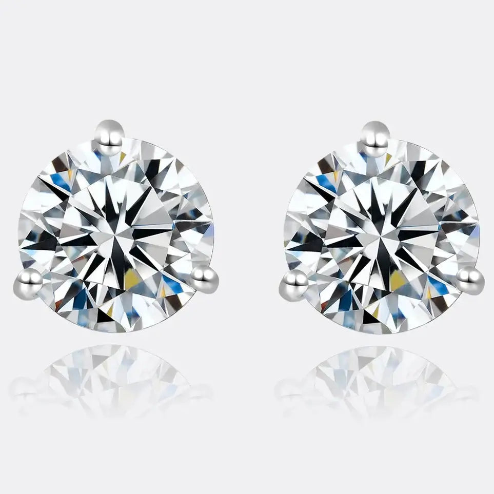 Moissanite Ohrstecker 925er Sterlingsilber Kleine Klassische Koreanische Mode Geschenk
