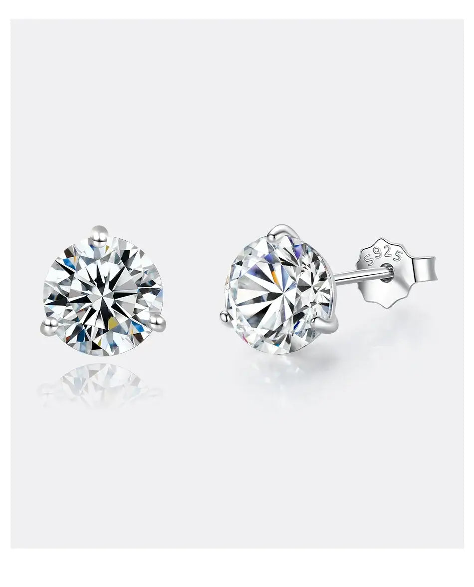 Moissanite Ohrstecker 925er Sterlingsilber Kleine Klassische Koreanische Mode Geschenk