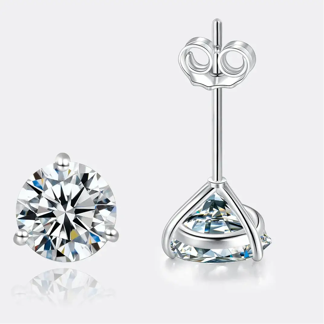 Moissanite Ohrstecker 925er Sterlingsilber Kleine Klassische Koreanische Mode Geschenk