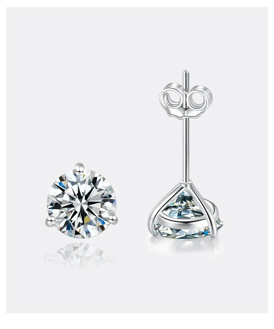 Moissanite Ohrstecker 925er Sterlingsilber Kleine Klassische Koreanische Mode Geschenk