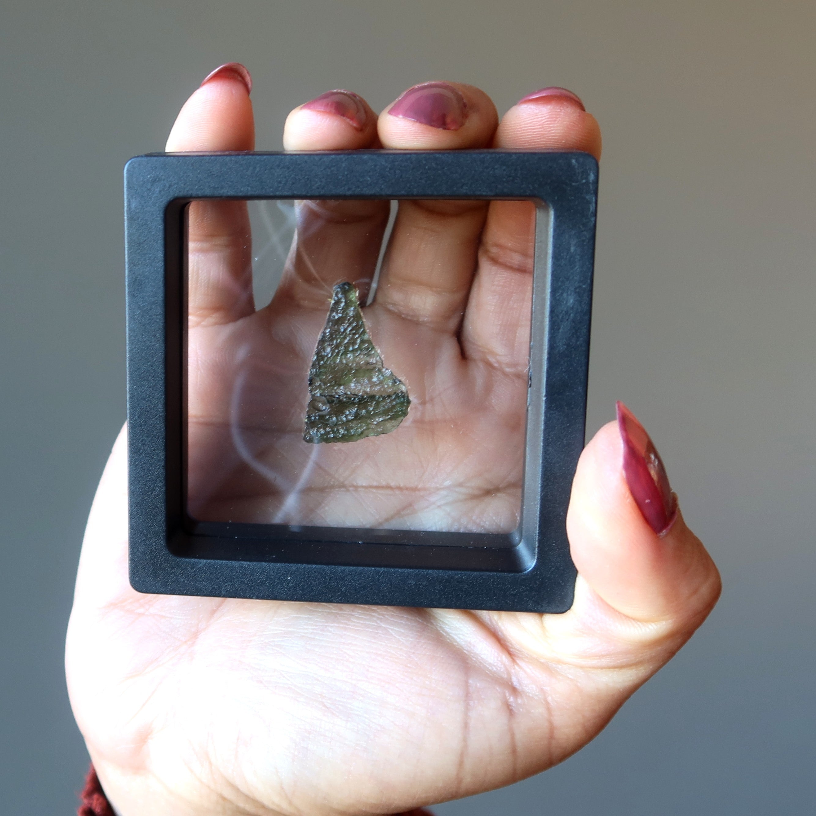 Moldavite Green Tektite Alien Shark Fin Gemstone