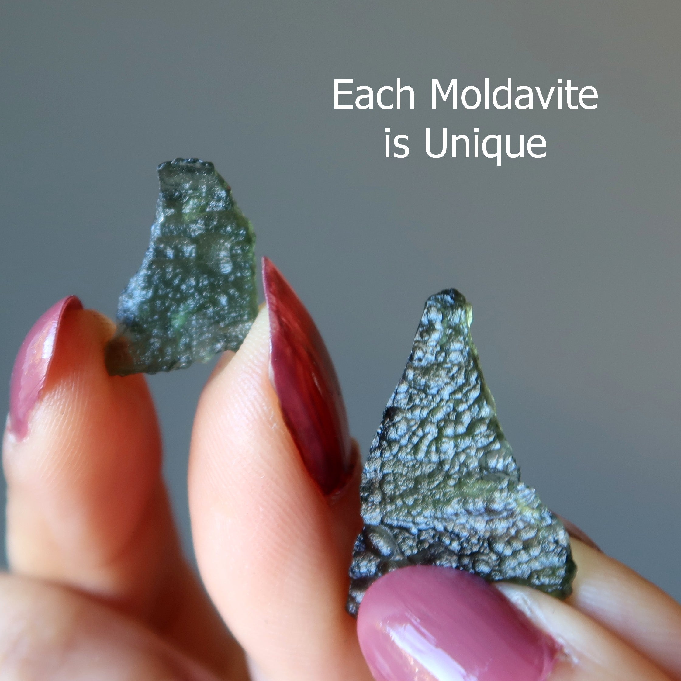 Moldavite Green Tektite Alien Shark Fin Gemstone