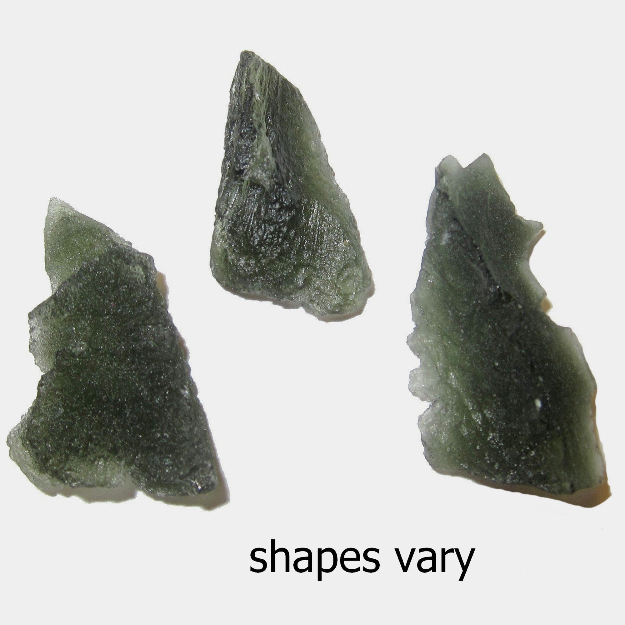 Moldavite Green Tektite Alien Shark Fin Gemstone