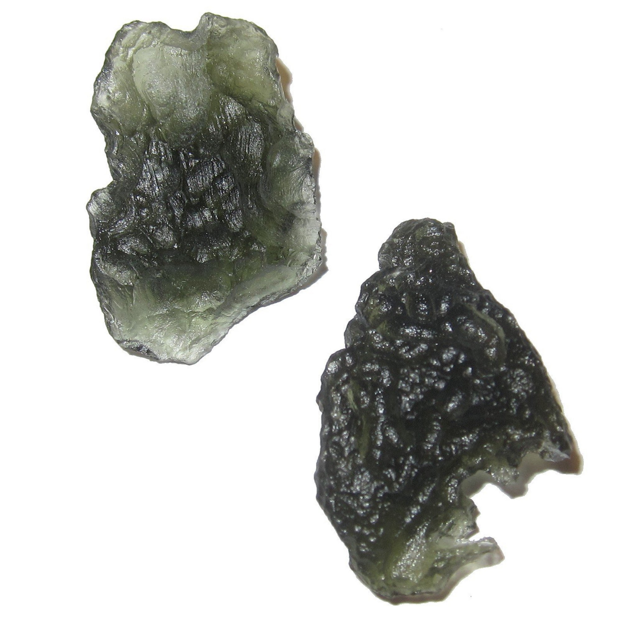 Moldavite Tectite Verte Paire Deux Amis Énergie Extraterrestre