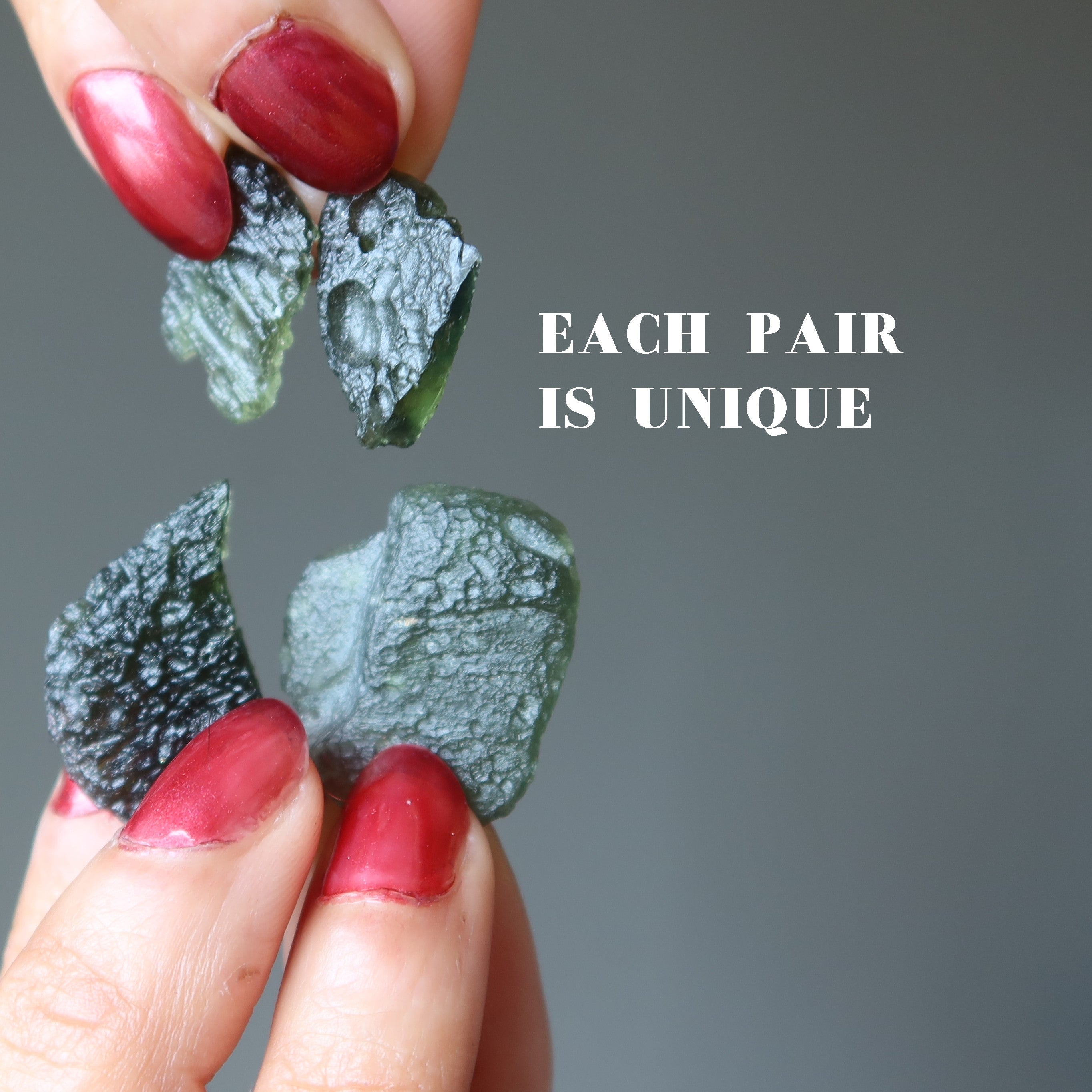 Moldavite Tectite Verte Paire Deux Amis Énergie Extraterrestre