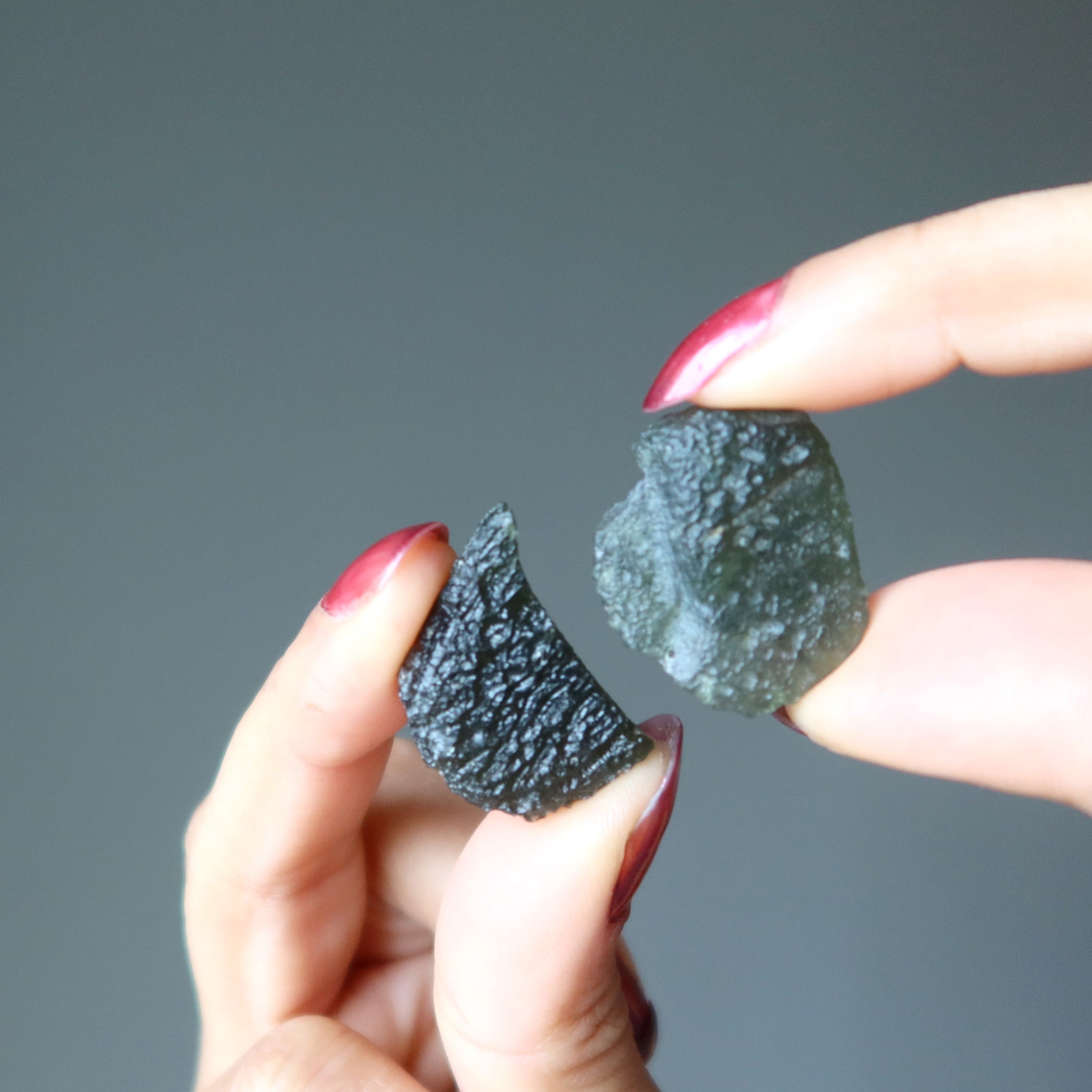 Moldavite Tectite Verte Paire Deux Amis Énergie Extraterrestre