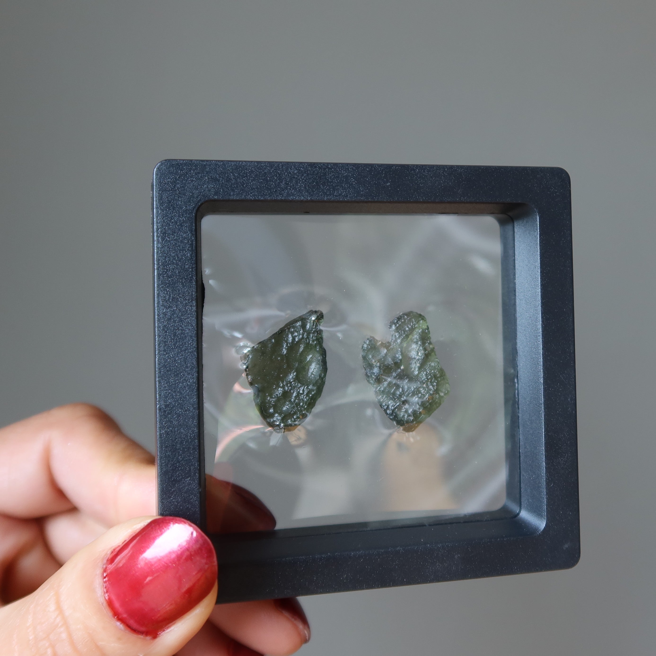 Moldavite Tectite Verte Paire Deux Amis Énergie Extraterrestre