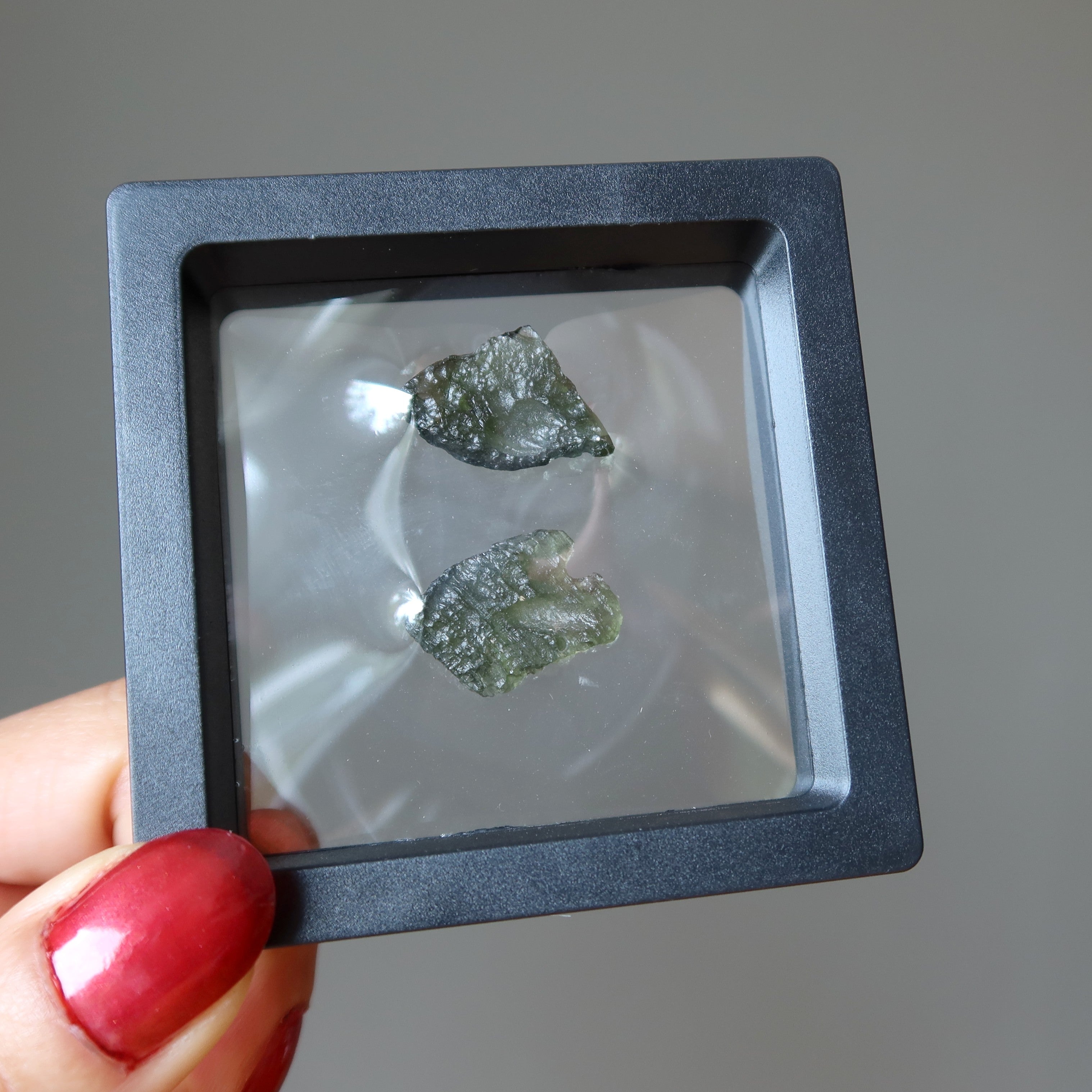 Moldavite Tectite Verte Paire Deux Amis Énergie Extraterrestre