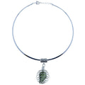 Moldavite Necklace Cosmic Catch Choker Green Tektite