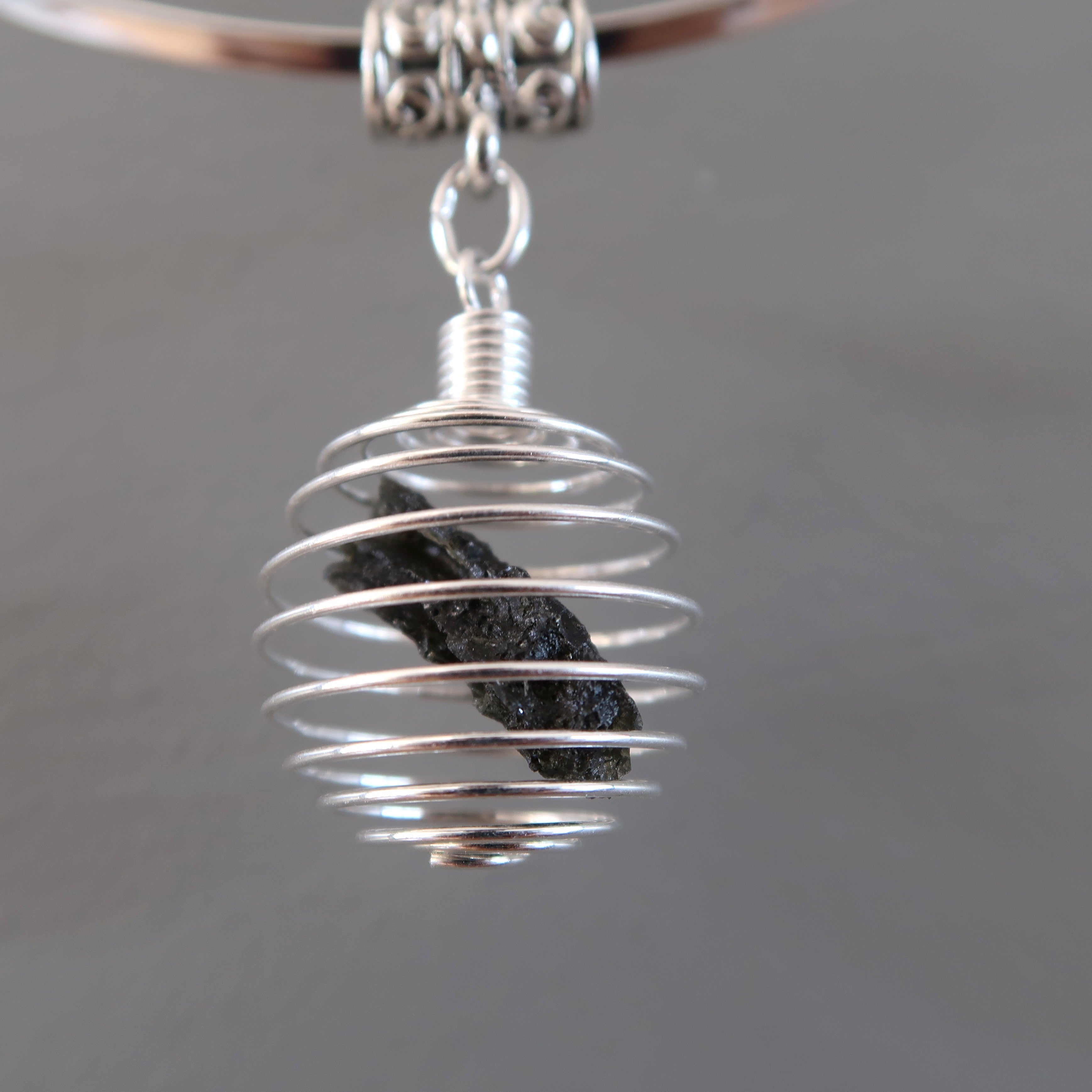 Moldavite Necklace Cosmic Catch Choker Green Tektite