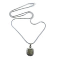 Moldavit-Halskette Brillant „Sternschnuppe“ Sterlingsilber