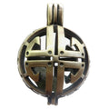 Pendentif Moldavite Tectite Verte Reliquaire Laiton
