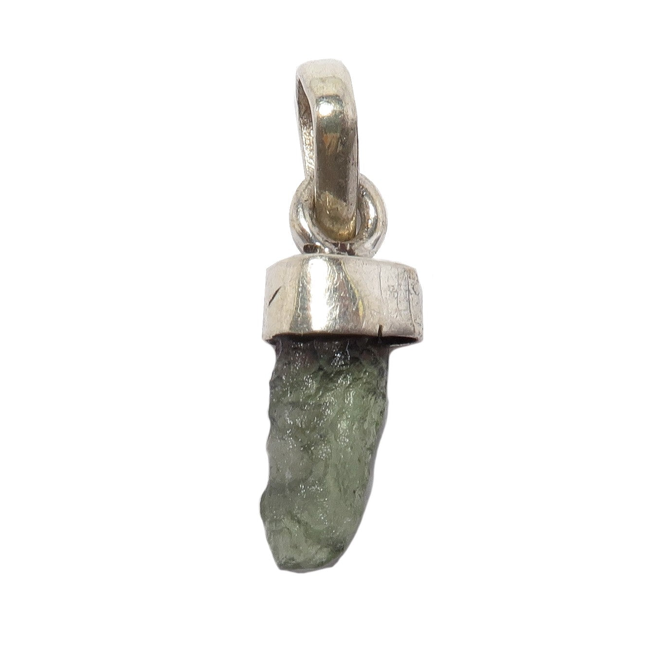 Pendentif en Moldavite Secrets de l'espace Argent sterling véritable