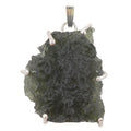 Moldavite Pendant Green Tektite Alien Sterling Silver