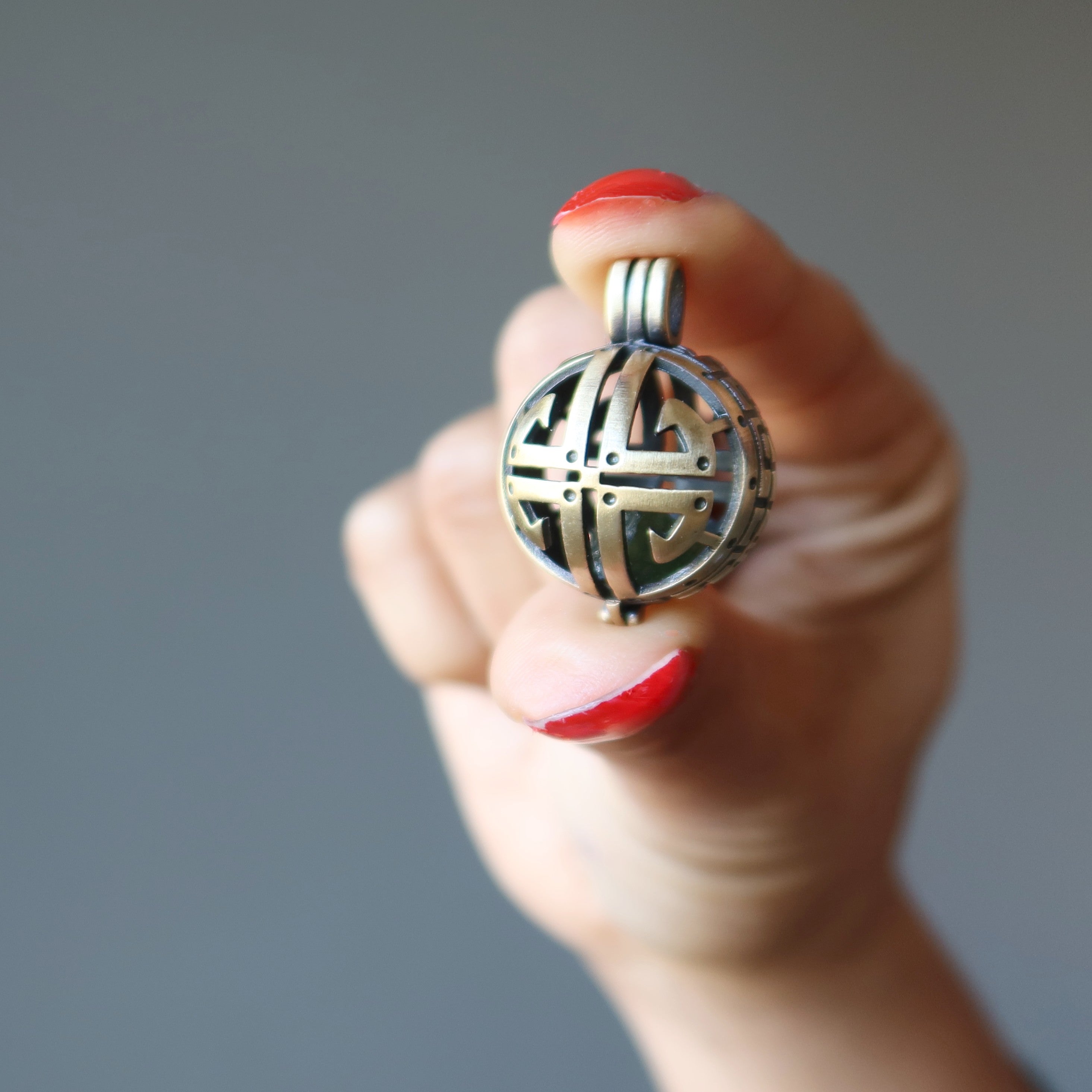 Pendentif Moldavite Tectite Verte Reliquaire Laiton