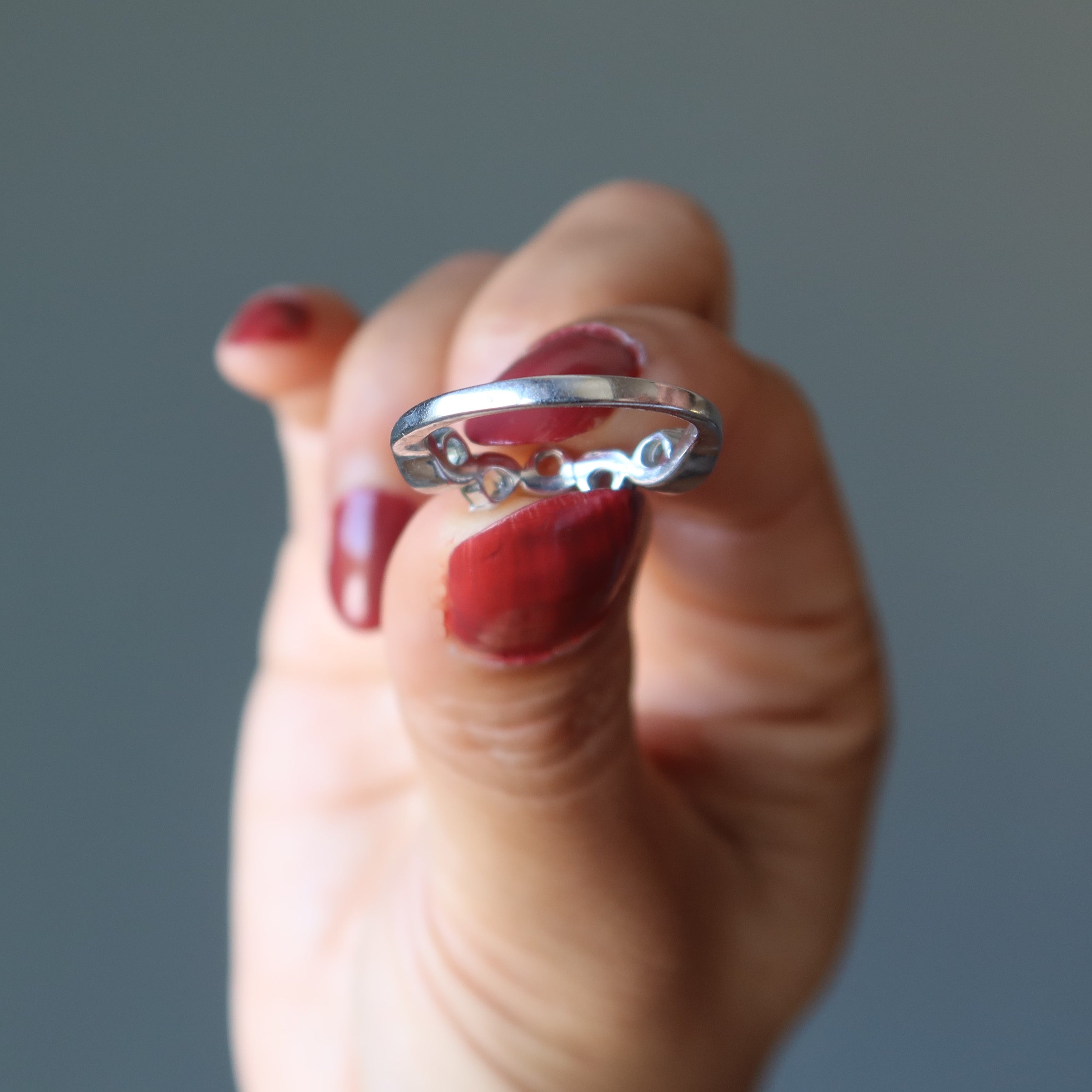 Moldavit-Ring Sternbild Leier Sterlingsilber