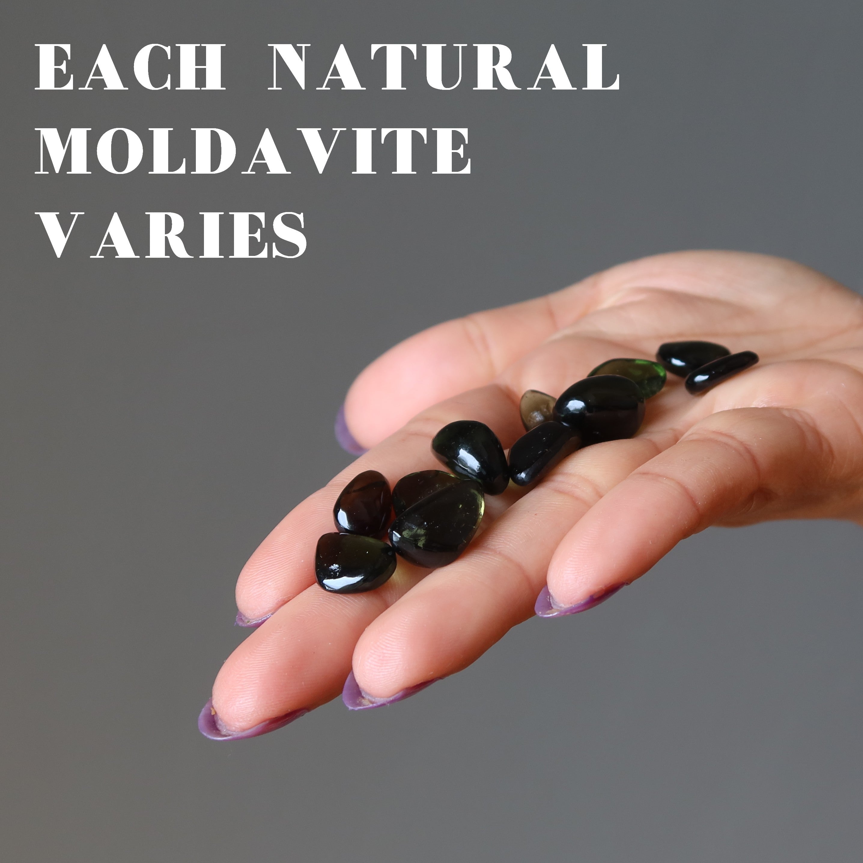 Moldavite Polished Green Tektite Soul Star Chakra Gem