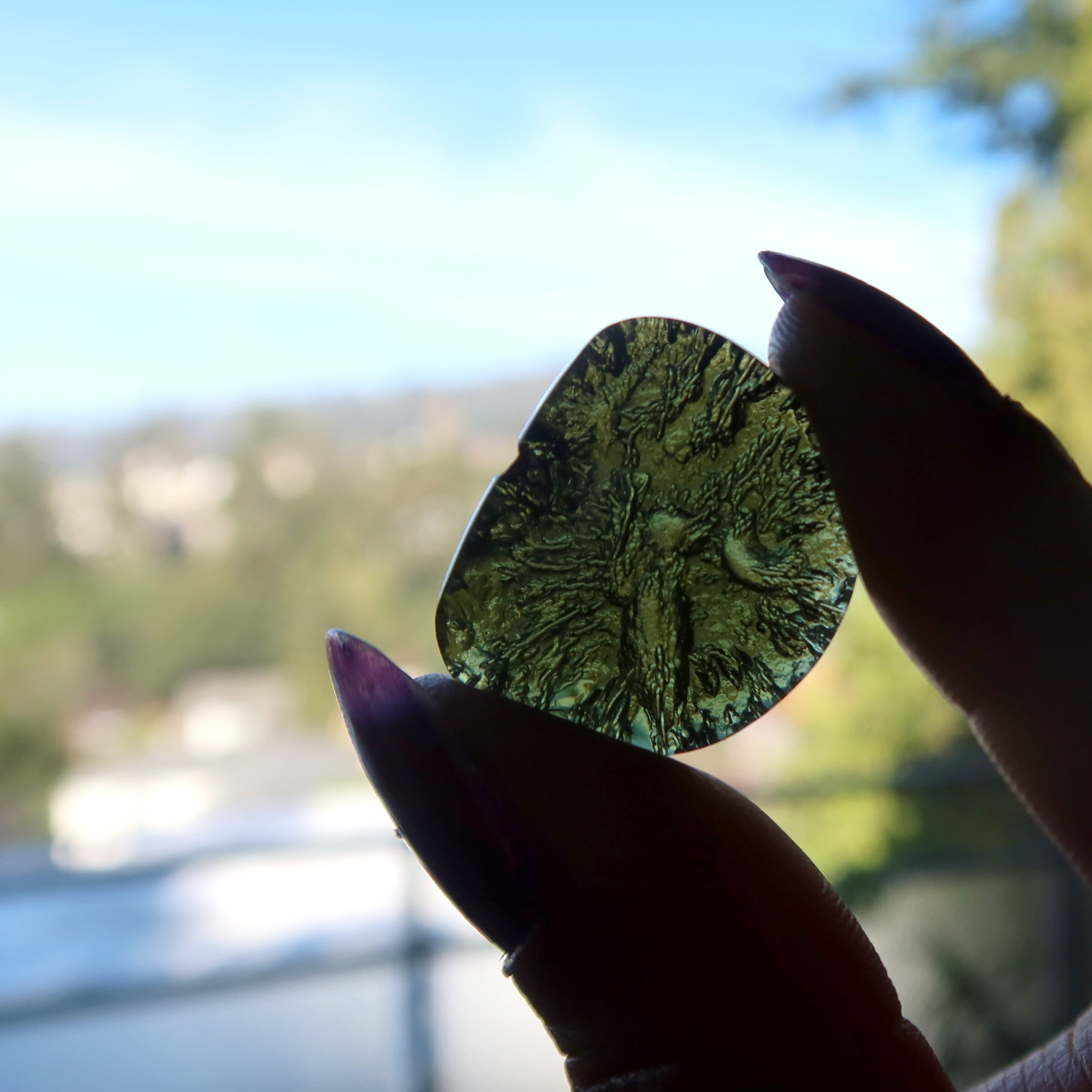 Moldavite Polished Green Tektite Soul Star Chakra Gem