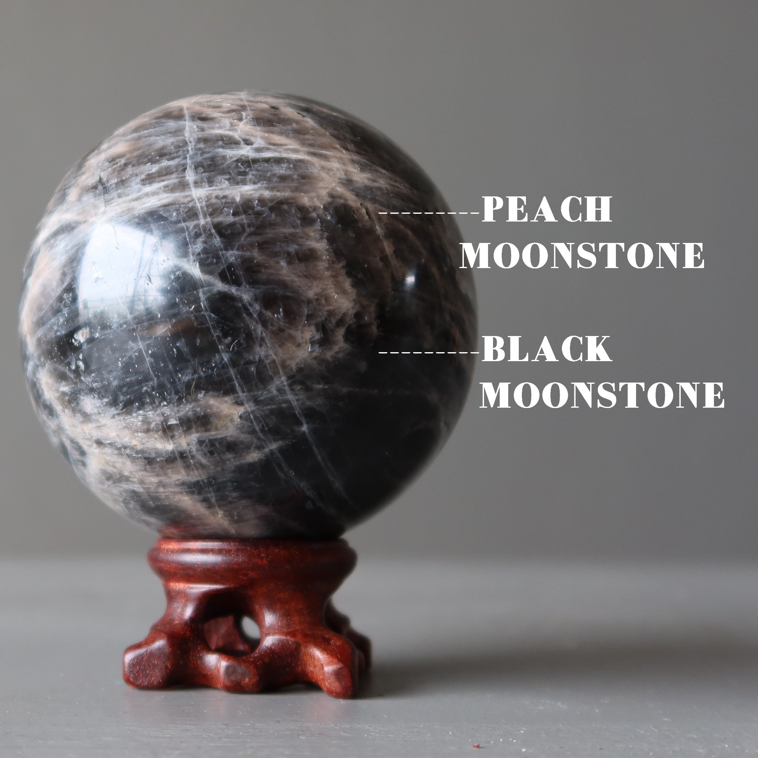 Sphère de Pierre de Lune Noire Ma Boule de Cristal pour de Nouvelles Aventures