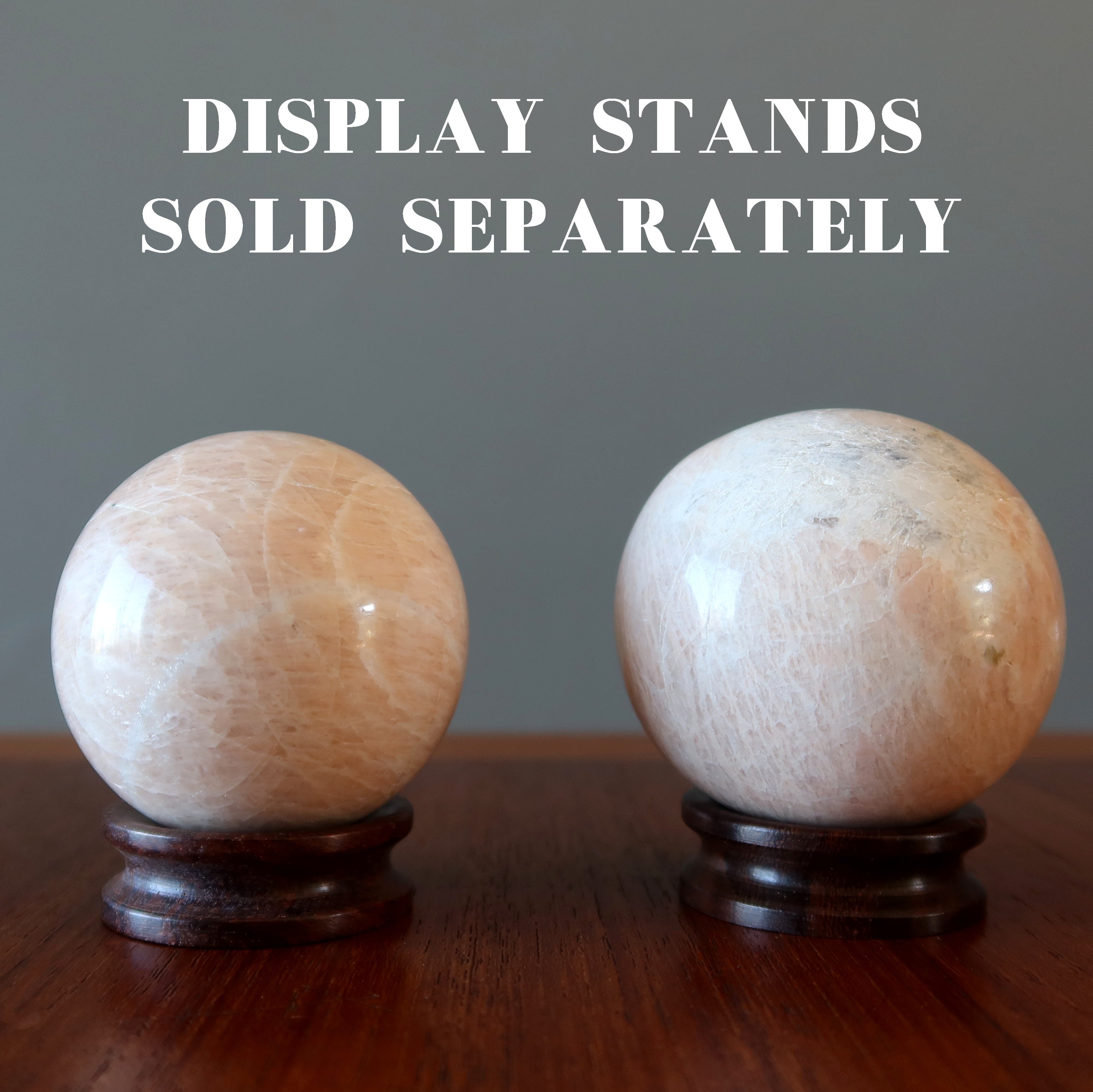 Peach Moonstone Sphere Cream Serene Soul Healing Crystal Ball