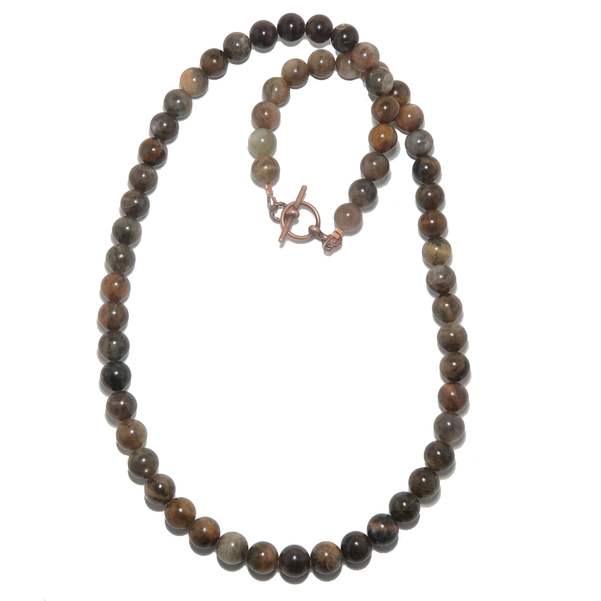 Collier Pierre de Lune Noire Perles de Protection Pouvoir Lunaire