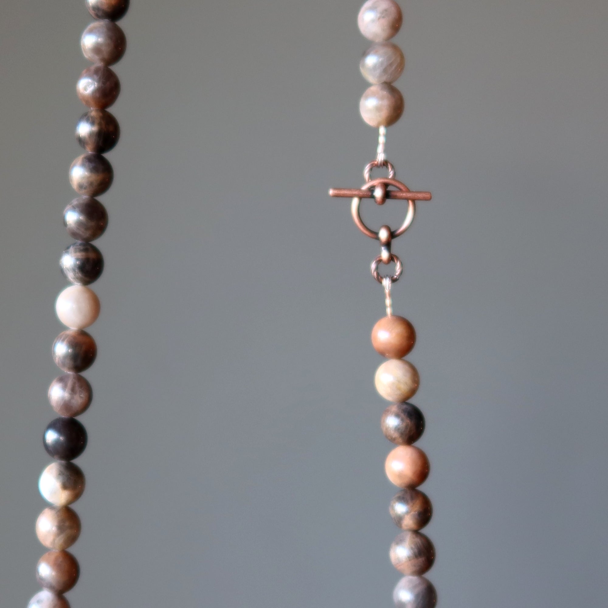 Collier Pierre de Lune Noire Perles de Protection Pouvoir Lunaire