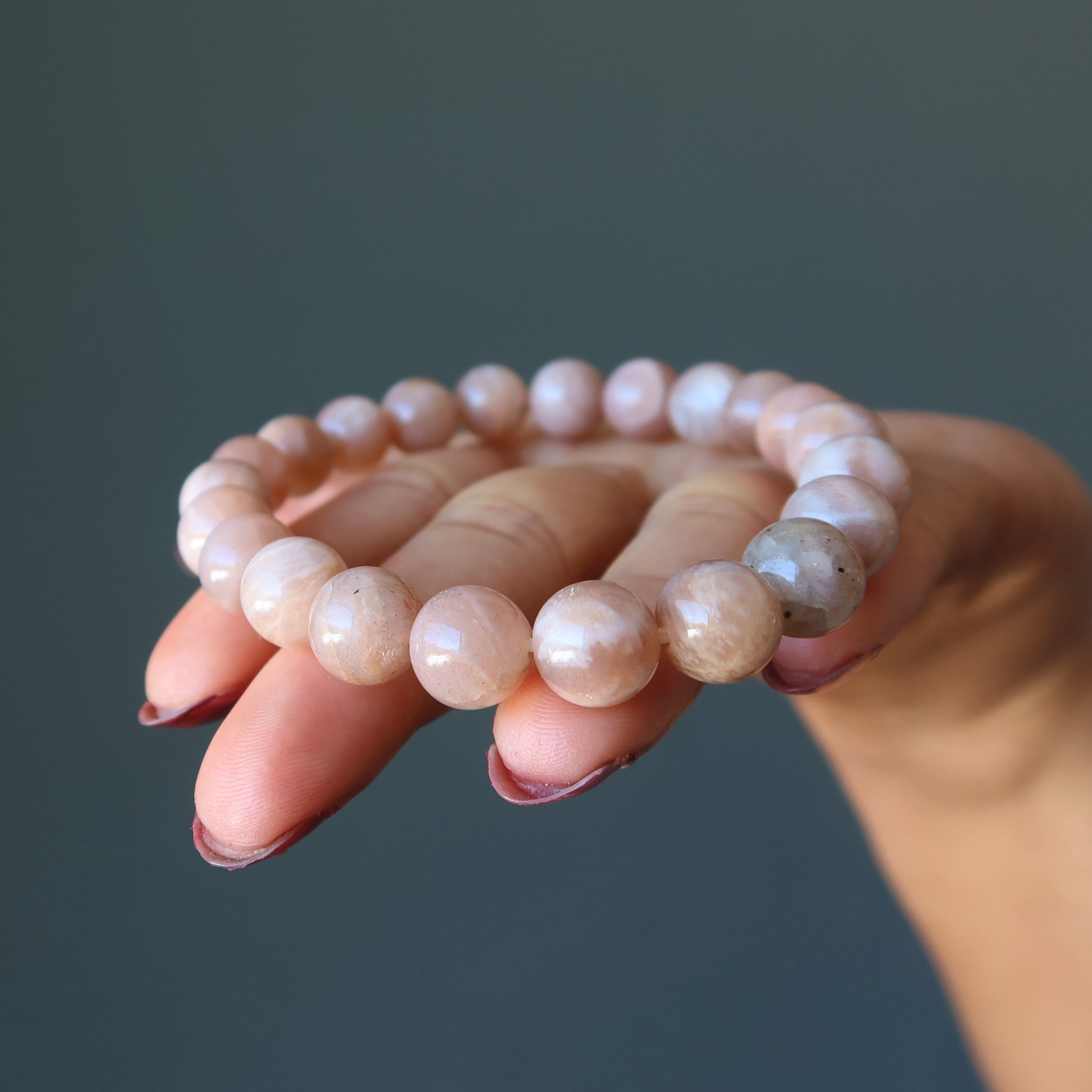 Peach Moonstone Bracelet Moon Dance Gem