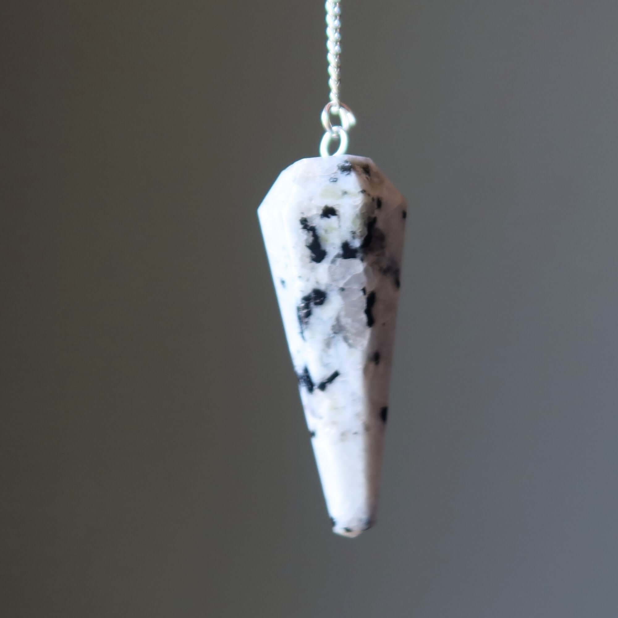 Moonstone Tourmaline Pendulum Guiding Intuition