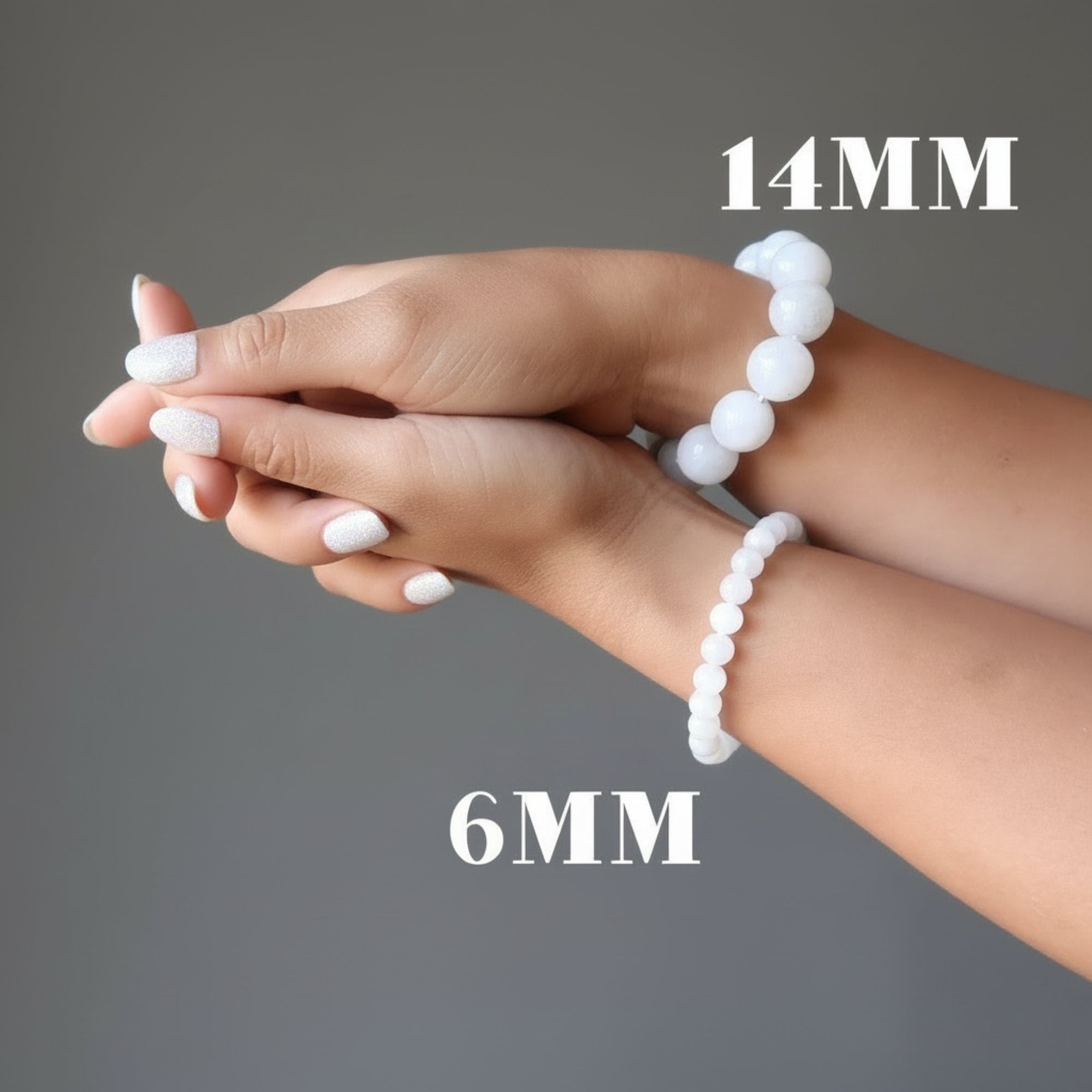 Bracelet Pierre de Lune Arc-en-ciel Céleste Blanc Cristal Céleste