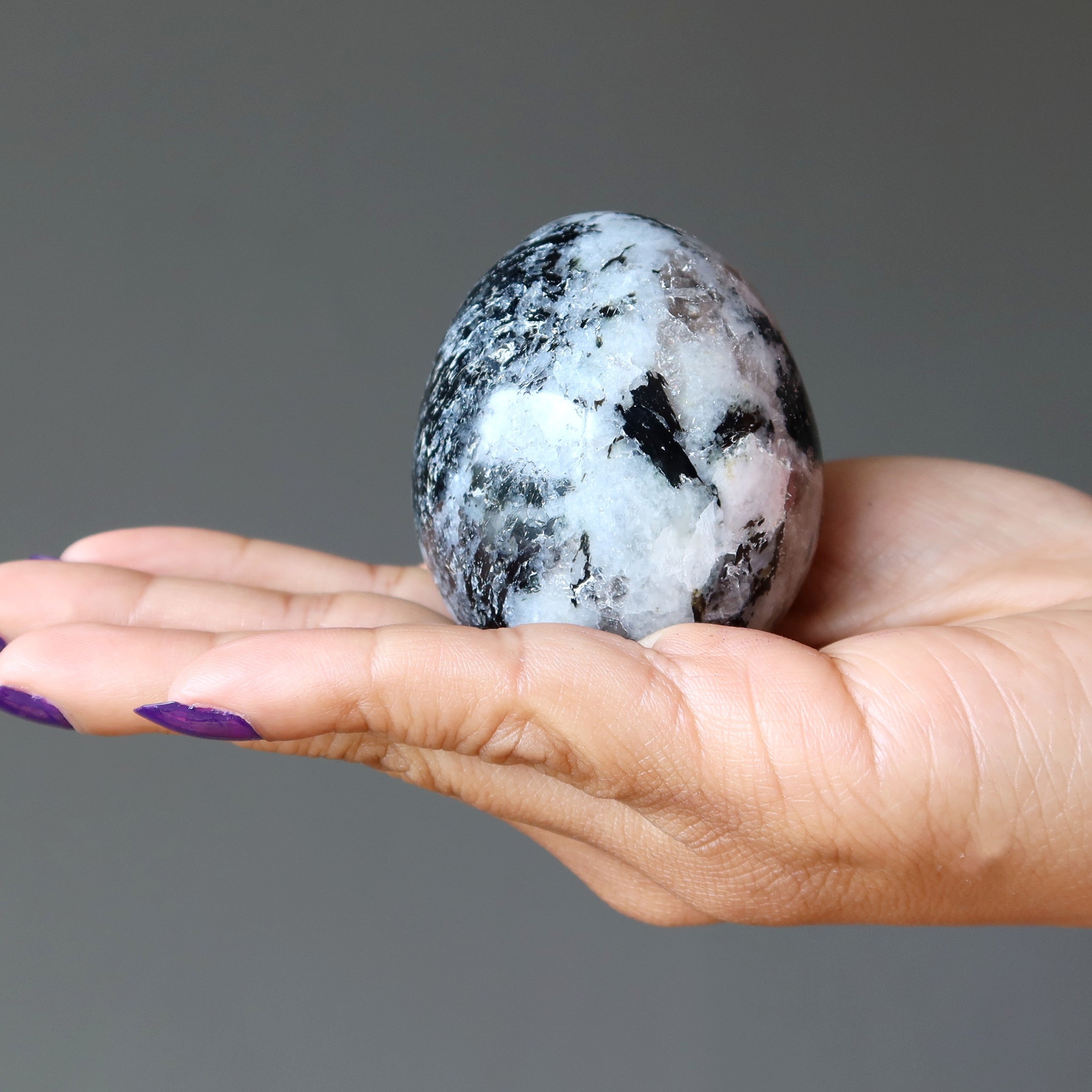 Moonstone Tourmaline Egg My New Beginnings Moon Gem