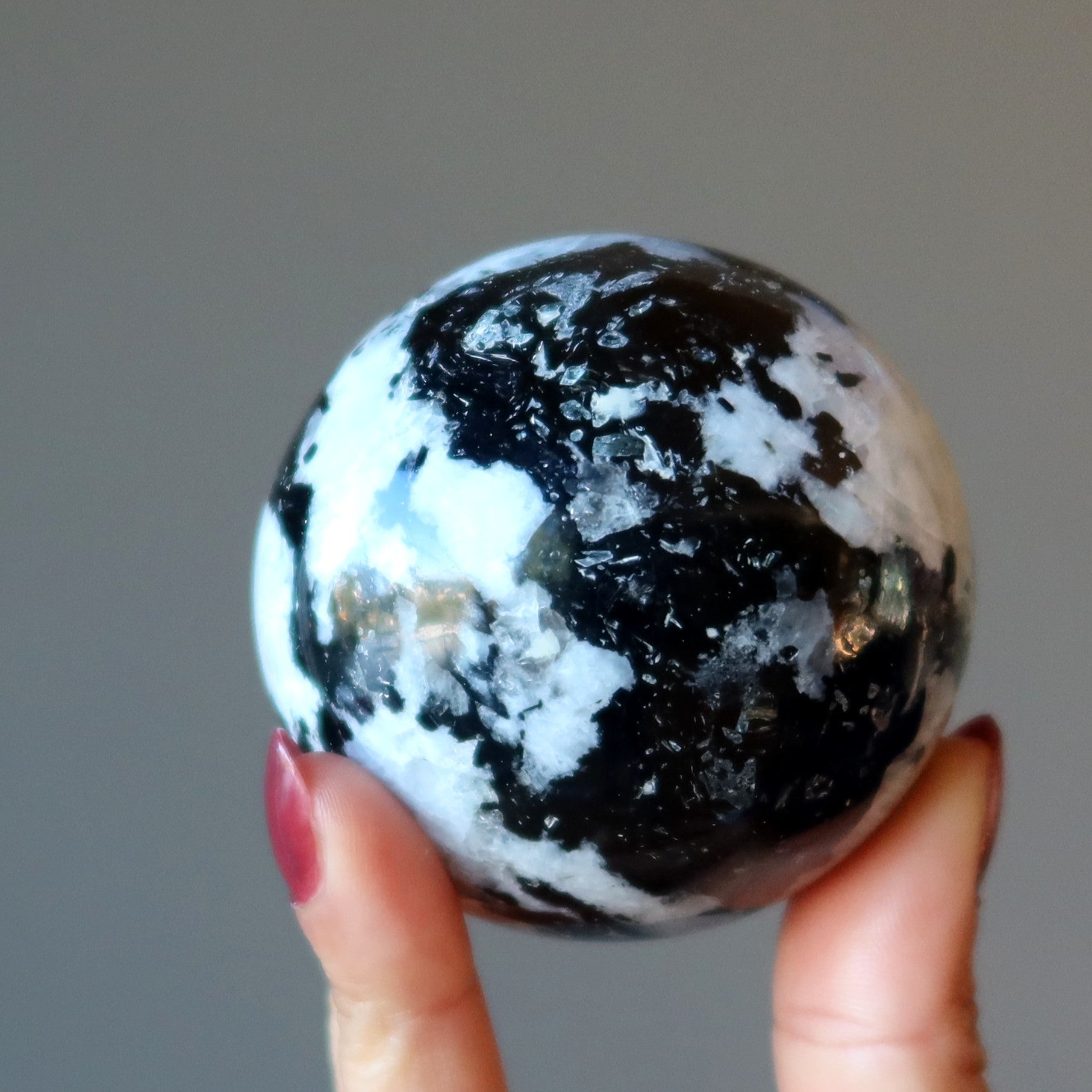 Moonstone Tourmaline Sphere Rainbow Dream Crystal Ball