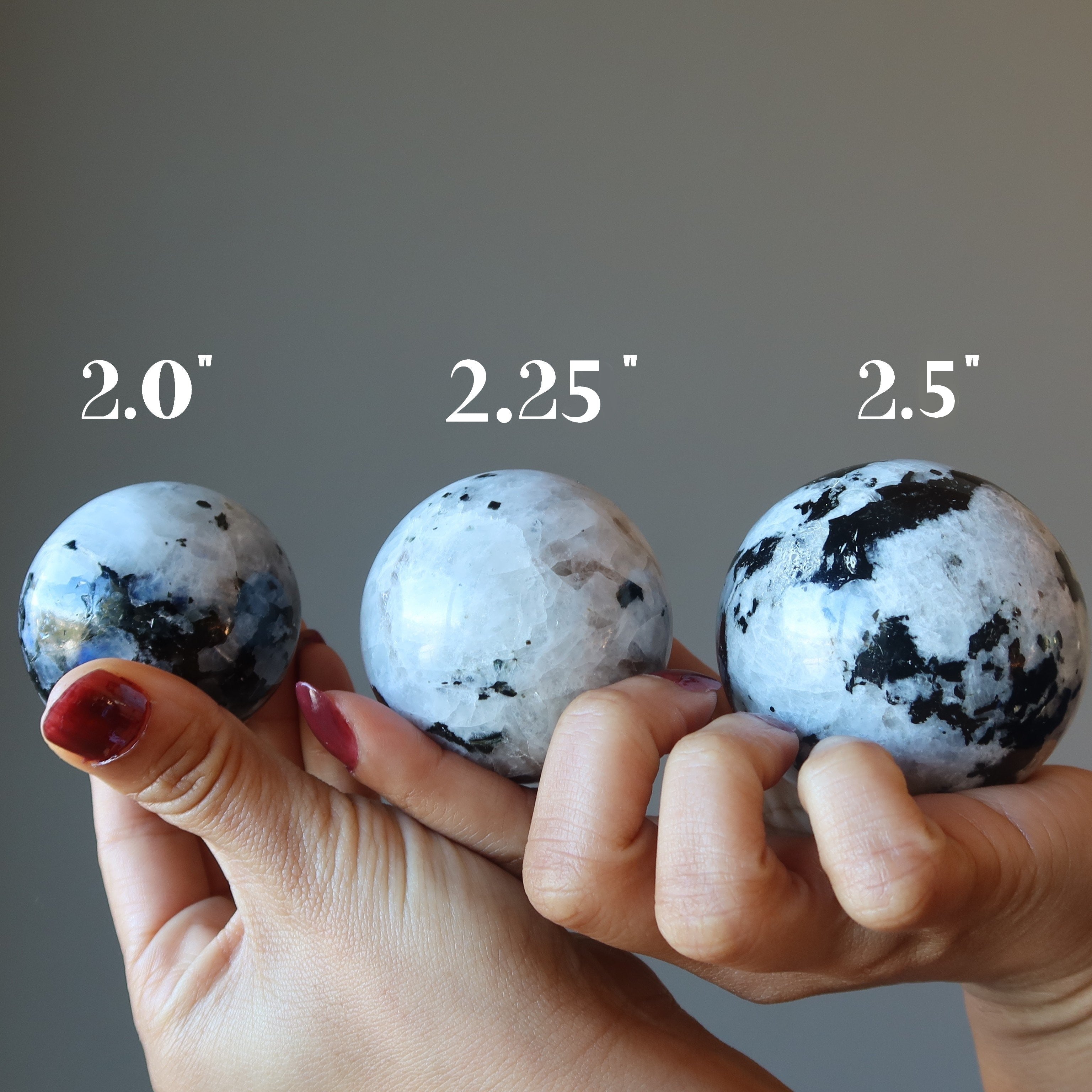 Moonstone Tourmaline Sphere Rainbow Dream Crystal Ball
