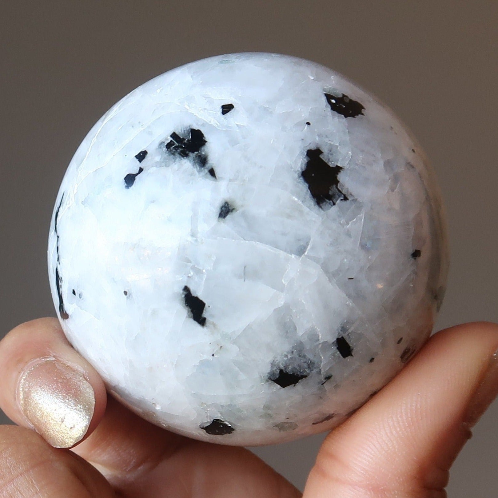 Moonstone Tourmaline Sphere Rainbow Dream Crystal Ball
