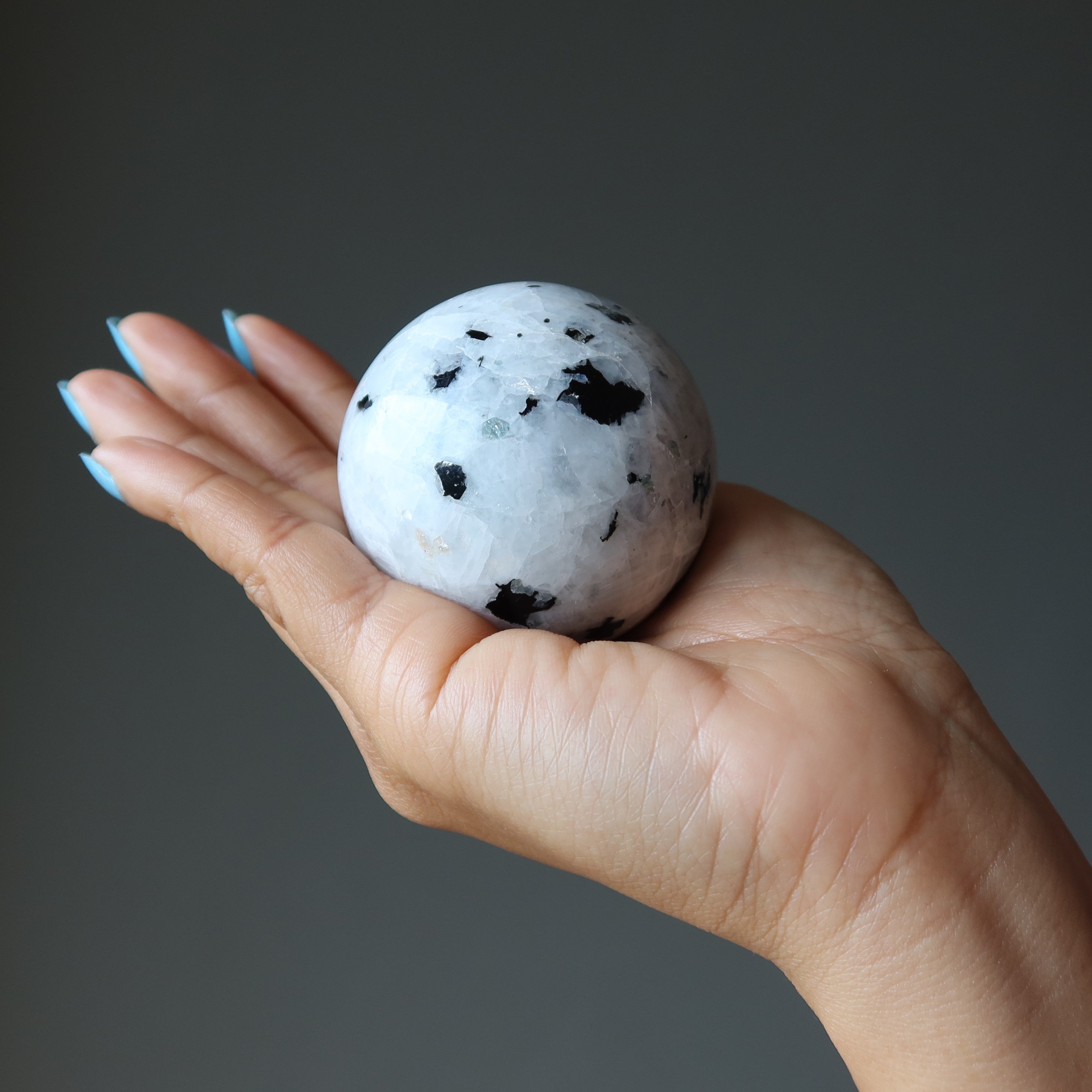 Moonstone Tourmaline Sphere Rainbow Dream Crystal Ball