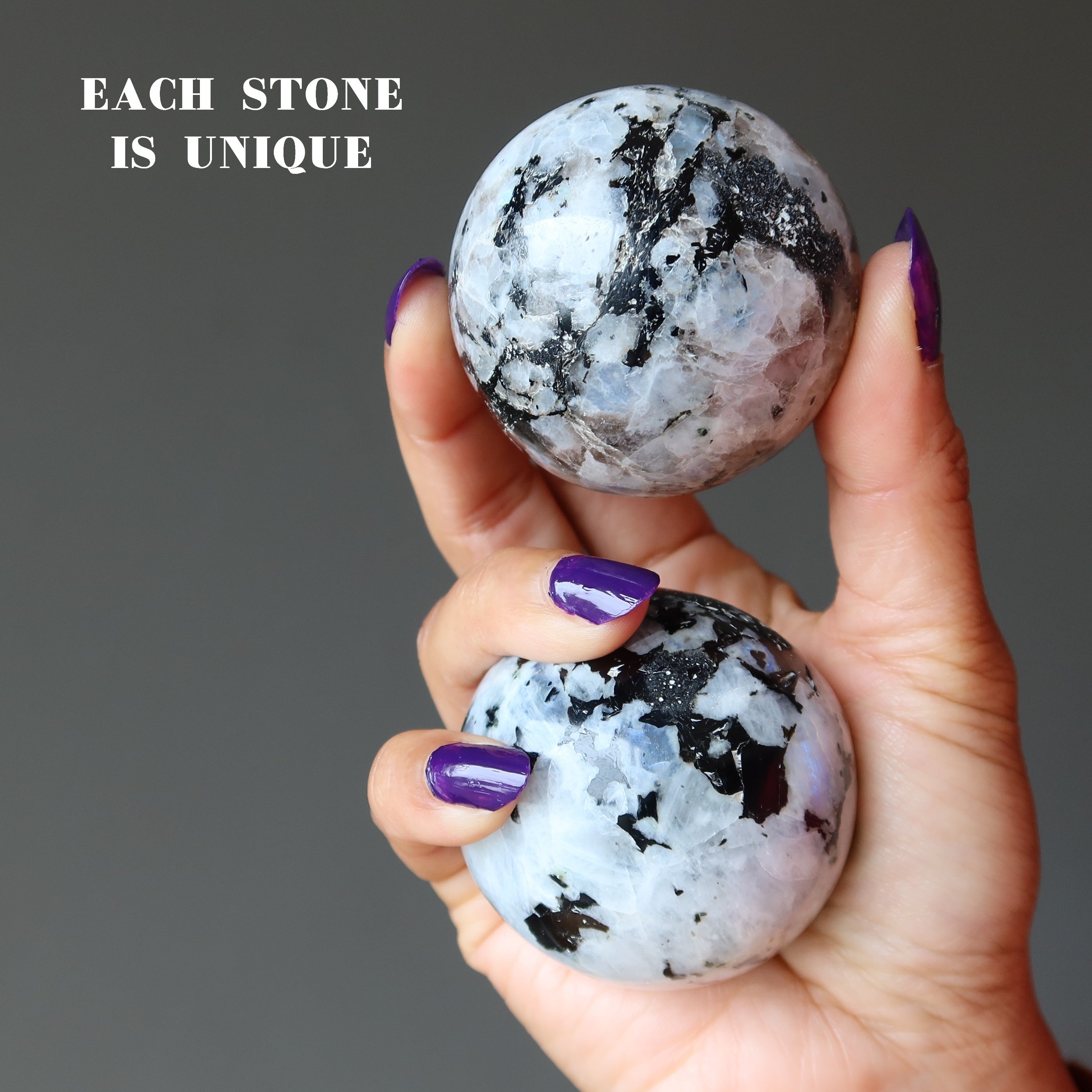 Moonstone Tourmaline Sphere Rainbow Dream Crystal Ball