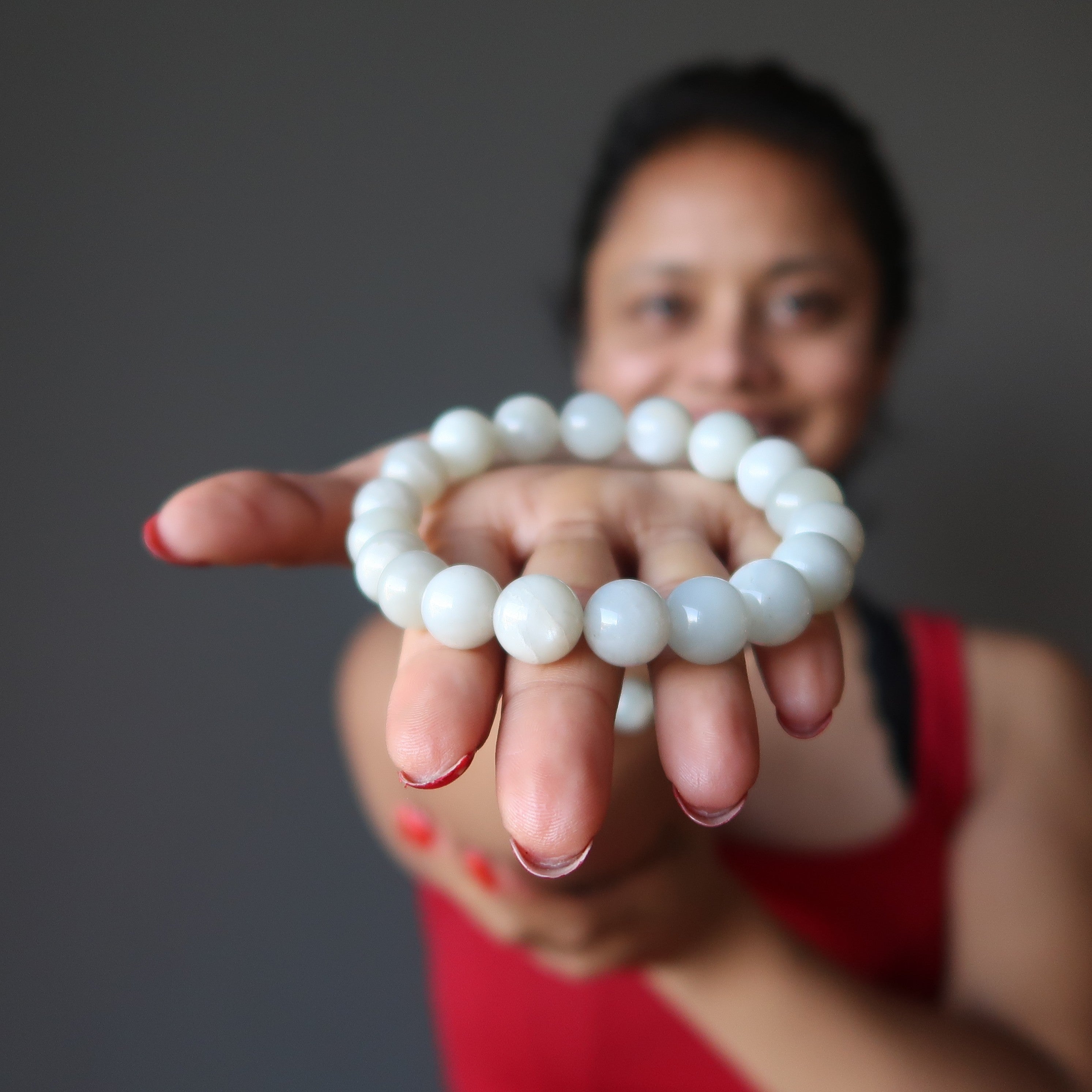 White Moonstone Bracelet Full Moon Rising Gem