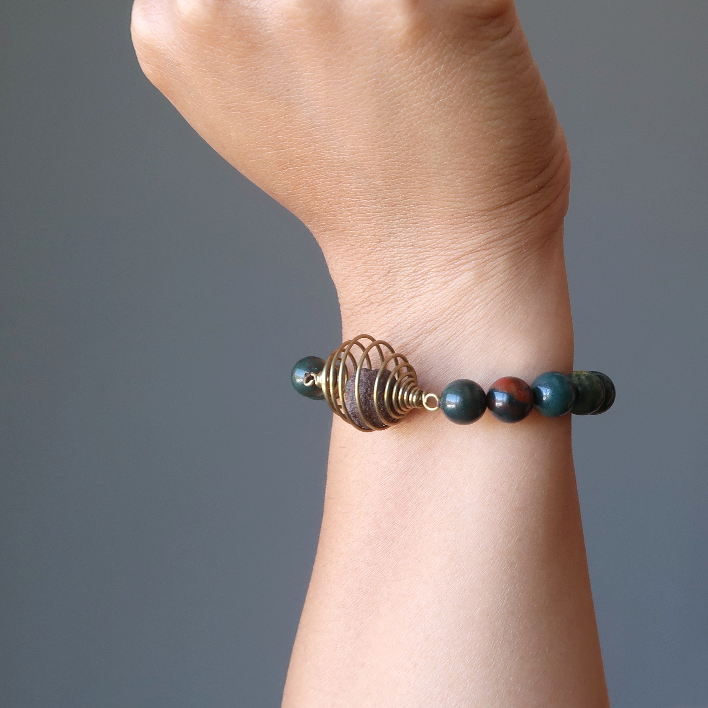 Moqui Marble Bracelet Bloodstone Shaman Stone