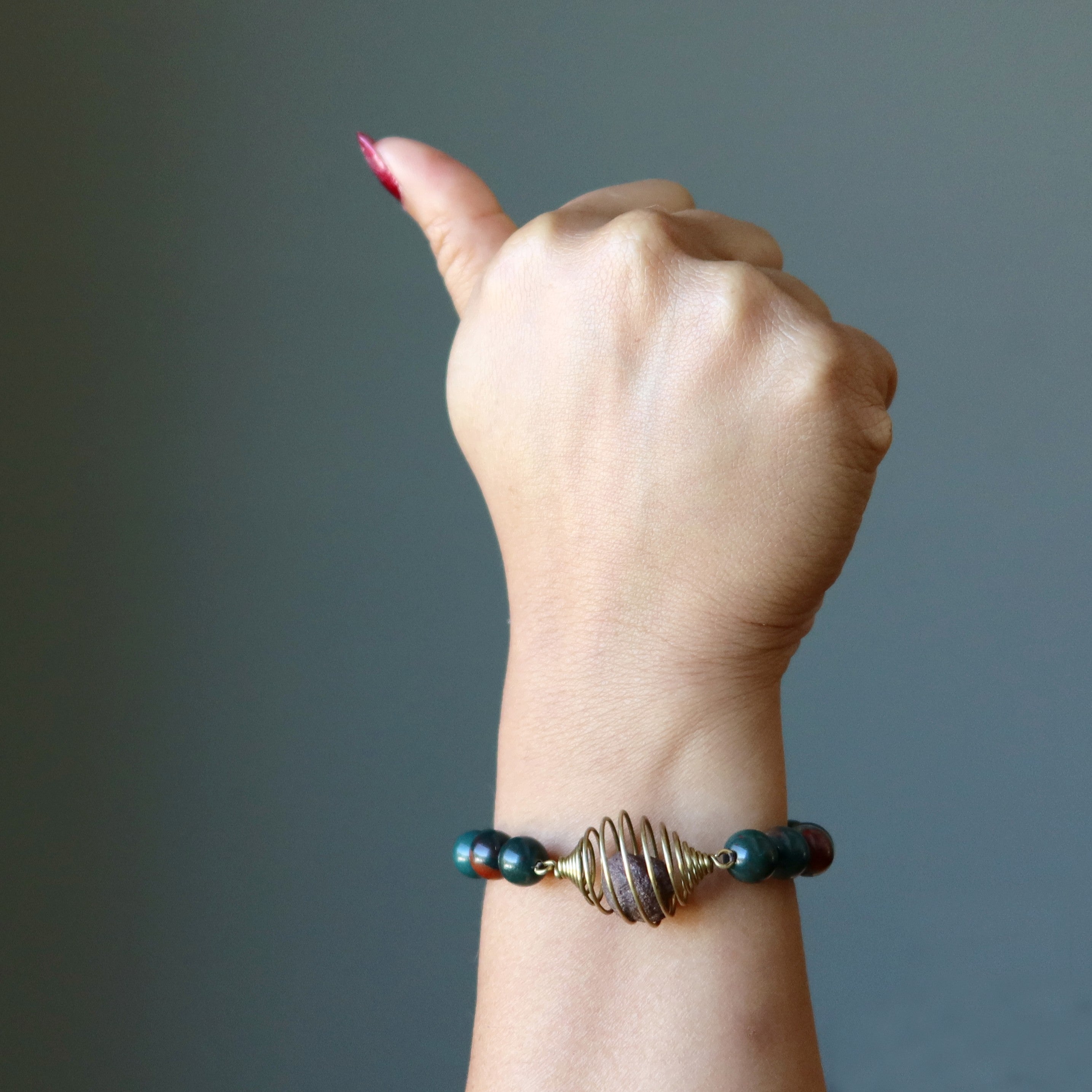 Moqui Marble Bracelet Bloodstone Shaman Stone
